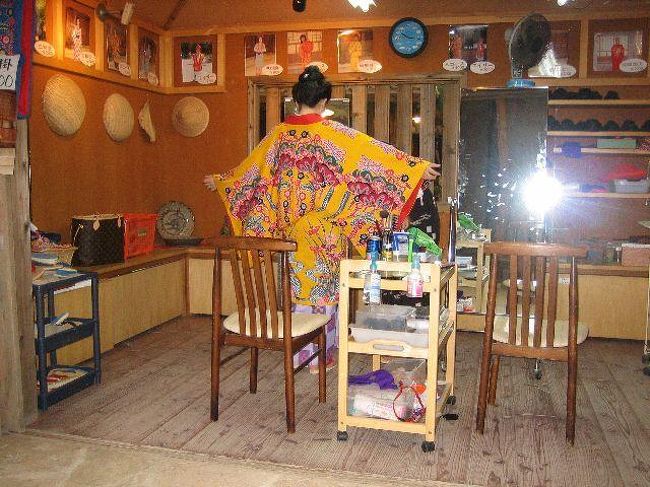 琉球村で琉球衣装体験をしました。