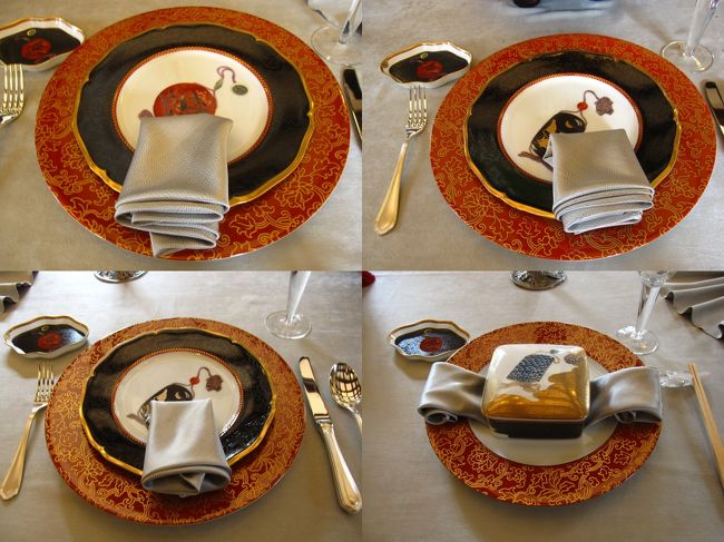 <br />テーブルのお皿<br /><br /><br />横浜焼の増田窯のもの。<br /><br /><br /><br />増田窯のお皿は、よく横浜の絵柄の記念プレートなどで目にされる方も多いかと思います。<br /><br /><br />