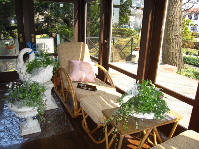 <br /><br />サンルームには、<br /><br />前回の「寄せ植えの芸術」のコンテナが…<br /><br />