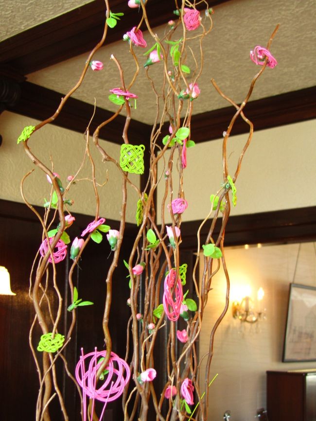 <br /><br /><br /><br /><br /><br />水引細工で作られた「桃の花」<br /><br /><br />