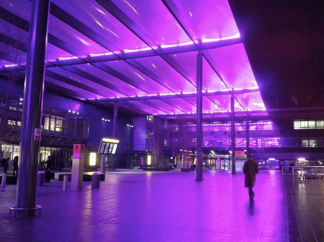 明け方のロンドンヒースロー空港。日本への久しぶりの帰国のため大きなスーツケースと一緒に出発。<br /><br />紙類をたくさん詰めて、荷物制限ぎりぎり。