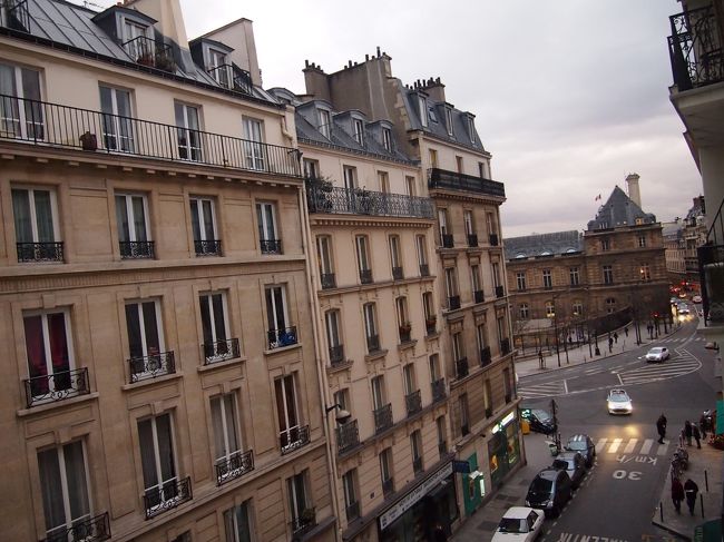 部屋は3階（日本式なら4階）でした。<br />これは部屋の窓から撮ったもの。右奥に見えるのが、フランスの議会らしいです。