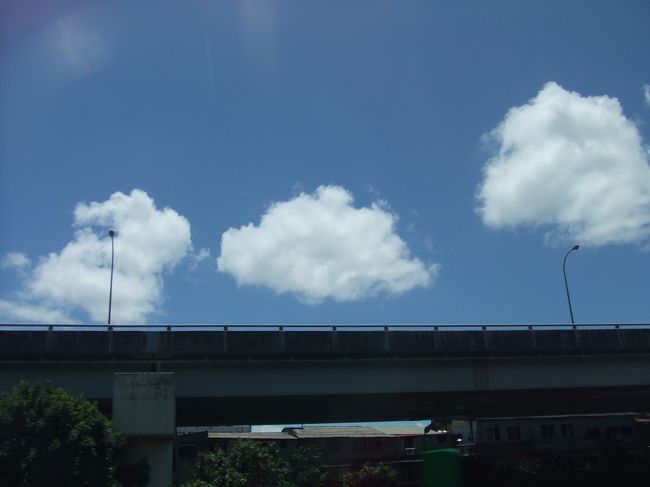 空港へ向かう車の中からパチリ☆