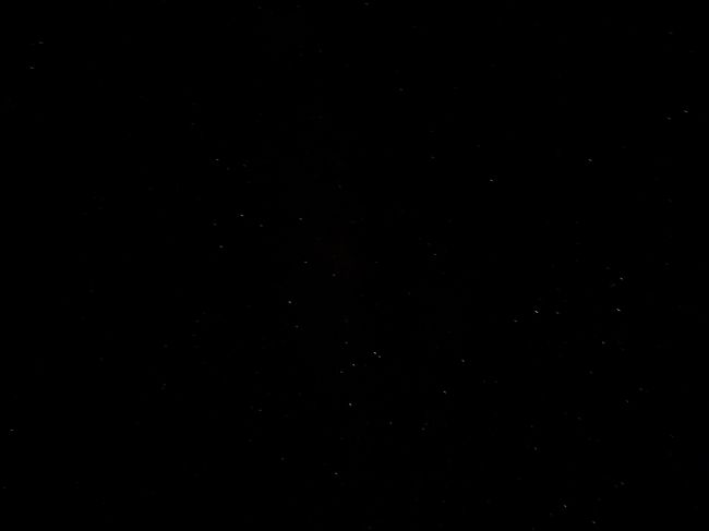 満腹になったところで、一旦部屋に戻ってから星空観賞に出かけることに。嫁が昔から見てみたかったという南十字星は果たして見えるのか？！<br /><br />昼間に訪れたパイオニア展望台へ向かう。途中から真っ暗です。街灯もなければ、本当に自然の明かりだけ。<br /><br />素人のデジカメ写真では限界がありますが、見上げた空は満天の星空でした。日本では見たことのないような星空に家族一同「うわぁ〜！」。星が多すぎて南十字星を探すのが大変なくらい。でもちゃんとみつけました＾＾<br /><br />この星空はエアーズ・ロックのもう一つの感動です。