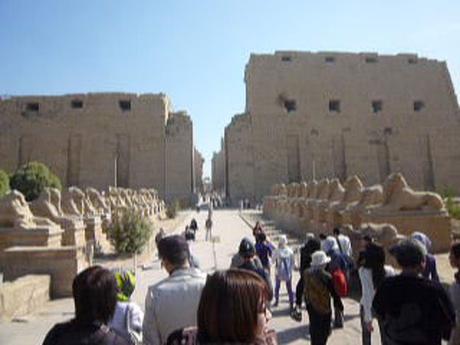 13:00<br />カルナック神殿へ。<br />エジプトに点在する神殿の中では最大規模だ。<br />歴史の重さを感じるね