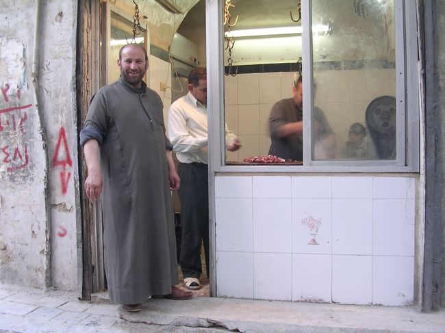 肉屋のおじさん（アレッポのスークで）