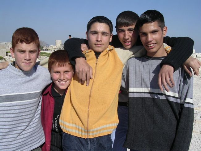 アレッポ城で声をかけてくれた学生たち