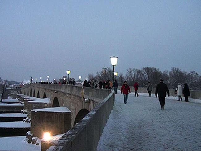 レーゲンスブルク<br /><br />その後レーゲンスブルクへ。相変わらずアウトバーンは順調。大聖堂を見学。二本の尖塔を持つゴシック教会。この町はほとんど戦災を受けていないため、古い建物が残っています。この町も予想外の収穫。クリスマスマーケットの見学もでき、とても満足でした。