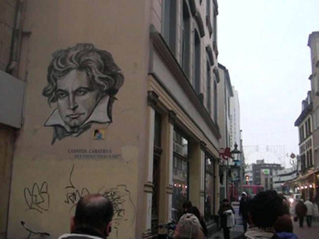 ボン<br /><br />ベートーベンの壁画が描かれた家