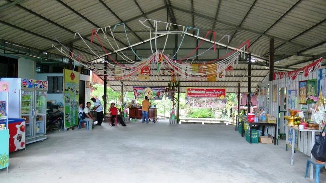 ダムヌンサドアック水上マーケットを一周します。この奥がカウンターで料金を支払います。私は、一応交渉をしたものの負けてくれず600Bでした。