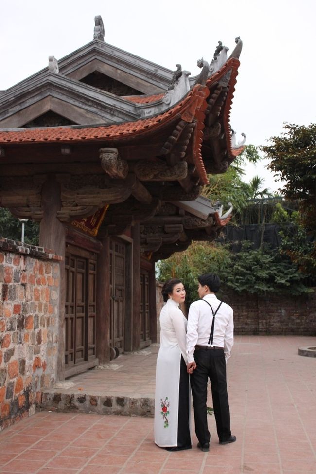 反対側のお寺の前でも記念撮影