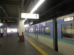 松本行きへ乗車。中央本線を乗り継いで帰りましょう。