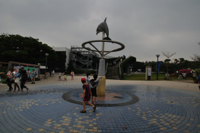 広い、風が強い、でも子供は元気。さっきここから何か出ていたと探している。答えは帰りに分かりました。