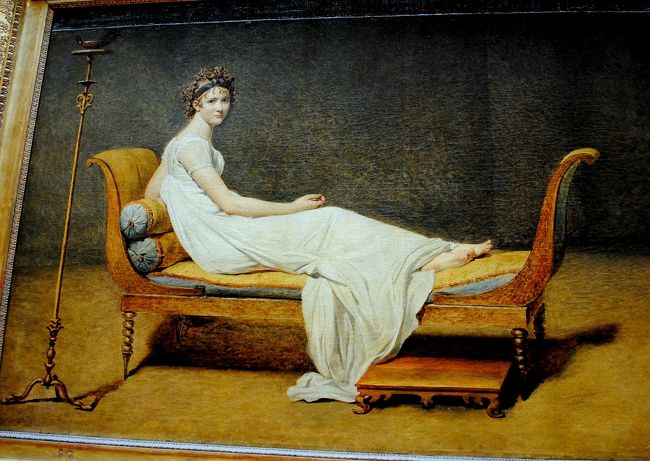 ジャック＝ルイ・ダヴィッド「レカミユ夫人」。
