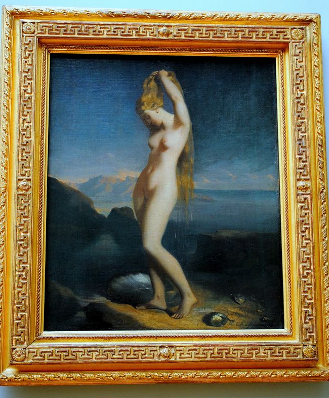 テオドール・シャセリオー「海から上がるヴィーナス」。<br />　シャセリオーの展示場所へ来た。お目当ての「エステルの化粧」はなかった。（どこかへ貸し出し？）　残念。(係員に聞いたが）<br />