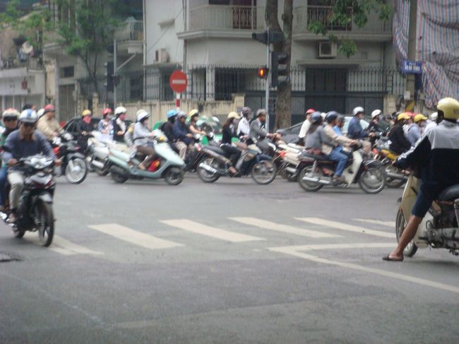 朝の出勤の様子