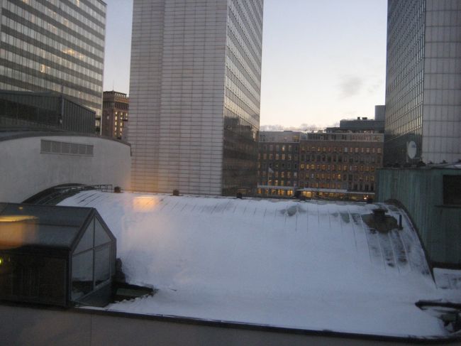 朝起きると、あたりにうっすらと雪が積もってました