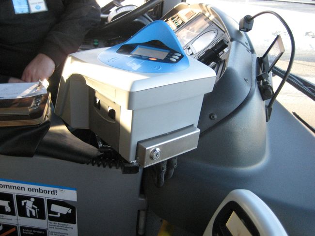 バスのタッチパネル