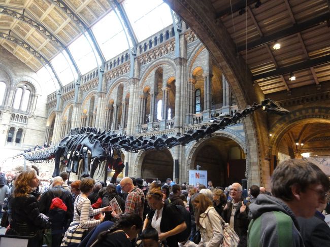 中に入るといきなり恐竜