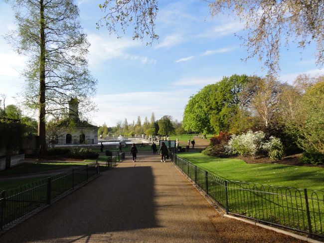 朝からハイドパークを散歩<br /><br />犬の散歩をしたりジョギングをしたり、みんな朝からアクティブ