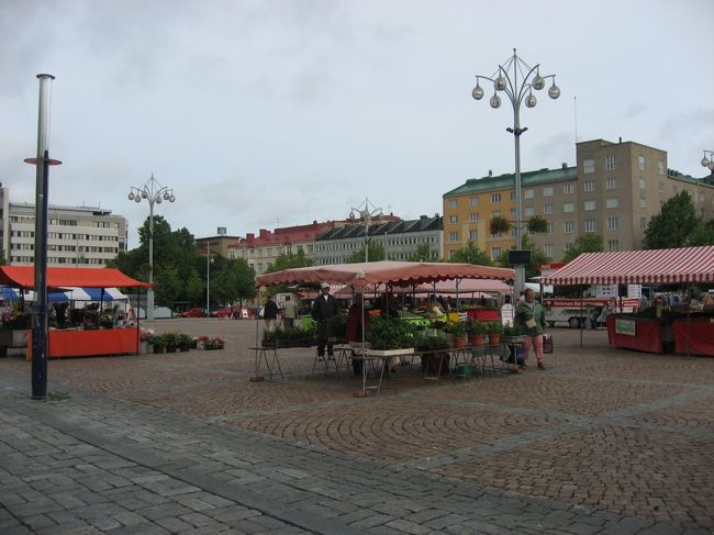 ラハティ中心部の広場！