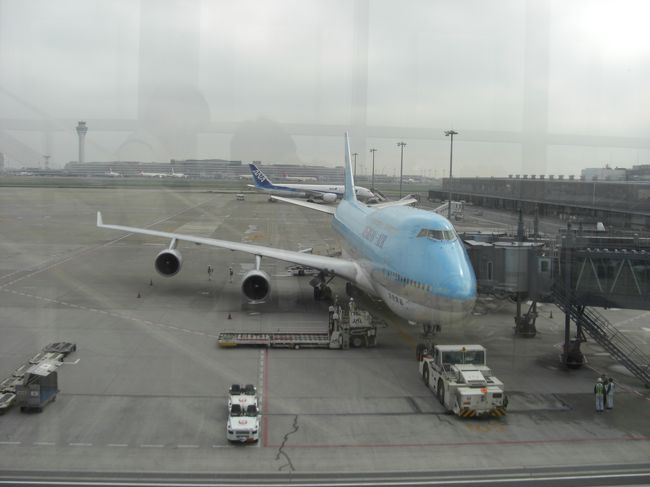 羽田→金浦　KE2712　09:15-11:30<br />今は貴重なジャンボ！いつまで乗れるのかな？