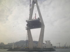 釜山港大橋2012年時点の様子。絶賛架橋中でした。