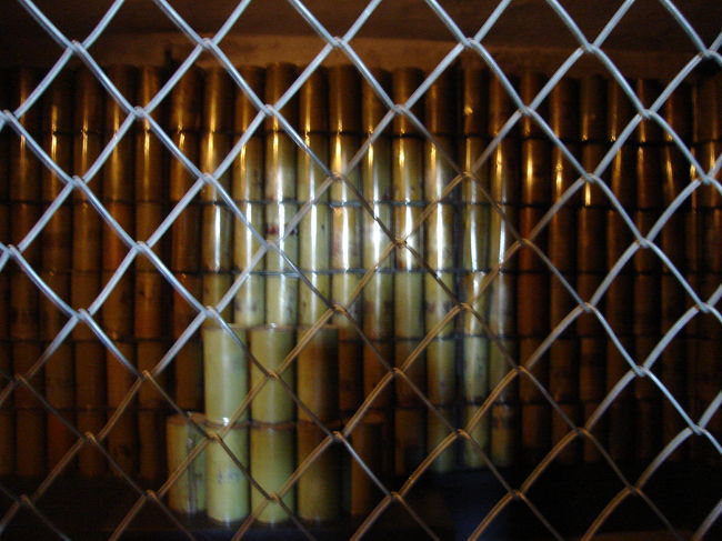 No.41 A male bath barracks<br /><br />チクロンBの缶の山。ここマイダネクだけで7711キロのチクロンBが使用されました。