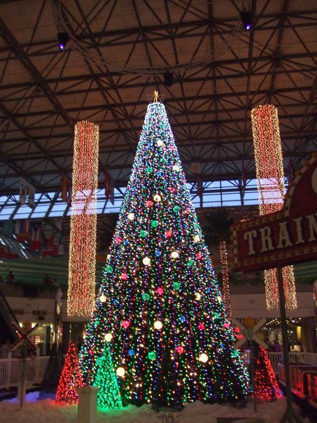 大きなツリーが飾ってありました。<br /><br />音楽にあわせて、イルミネーションが点滅してきれいでした(＾▽＾)♪