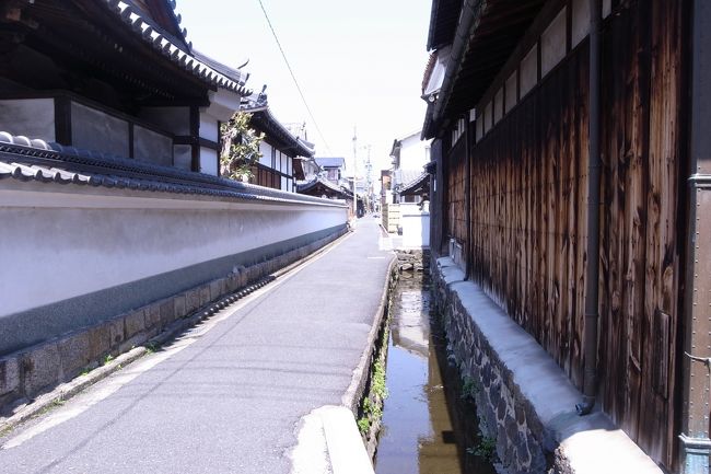 大和郡山市に来たのは、実は初めて。金魚の生産日本一ということぐらいしか知りませんが、今日歩いたところでは金魚関連のものを見ることはありませんでした。<br /><br />そのかわり奈良らしい街並みを楽しめました。小さなお寺が点在していて風情があります。脇道もいい感じ。