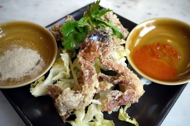 ソフトシェルクラブの唐揚げ ￥６８０−