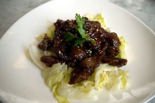 鶏レバーの甘辛炒め ￥５８０−