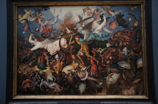 ブリューゲル（父）作『叛逆天使の墜落』。<br />この絵はボスの影響を受けたそうです。
