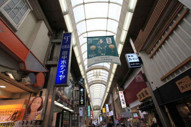 アーケード<br /><br />街に出る前に<br />アーケードが見えたので<br />迷わず入り込んだが<br />雨も降っているので<br />結構混雑していました<br /><br />これで帰りなら<br />お土産やさんとかも沢山有るので<br />買ってしまいそうだが<br />明日晴れたら車内は熱地獄なので<br />食べ物は買えないのが辛い・・・