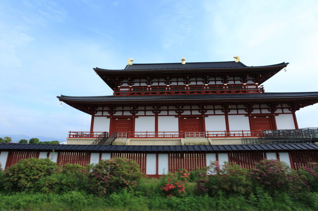 平城京<br /><br />南側に門らしき建物があるが<br />こちらまでは<br />歩くには辛いくらい離れているが<br />再度訪れてみたいですね