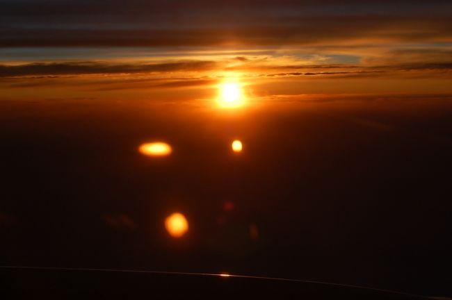 壮厳な日没で旅が終わろうとしています・・・