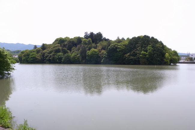 橿原神宮駅前でレンタサイクルを借り、２日目の散策に出発しました。<br />駅前からまっすぐ東に進むと、ほどなく右手に大きな池が見えてきました。石川池（剣池）です。池に浮かぶ島のように見えるのは孝元天皇陵。<br /><br />この池は大昔につくられた灌漑用の池で、飛鳥時代はこの池に蓮の花が咲いていたそうです。