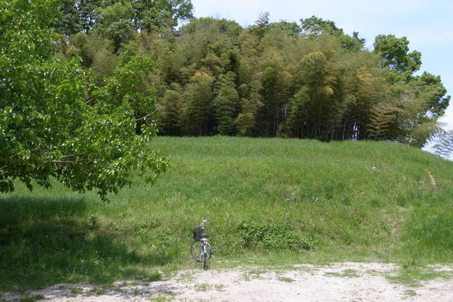 丸山古墳にやってきました。ちょうど１年前に初めて訪れて、大のお気に入りになった場所。奈良県で一番大きい前方後円墳です。