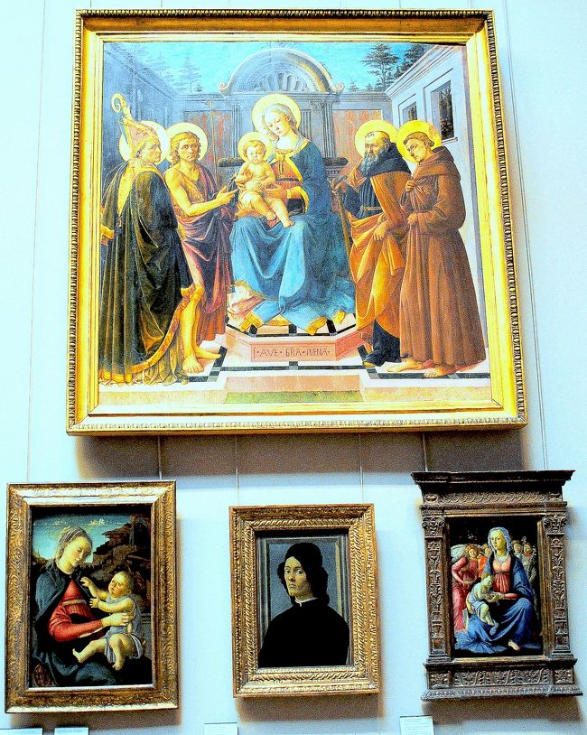 　上　ジョヴァンニ・ベッリーニと工房「聖母子と洗礼者ヨハネ、マグダラの聖マリア、聖ゲオルギウス、聖ペテロ、寄進者」<br /><br />　下　サンドロ・ボッティチェルリ「聖母子」「若い男の肖像」「５人の天使に囲まれる聖母子」