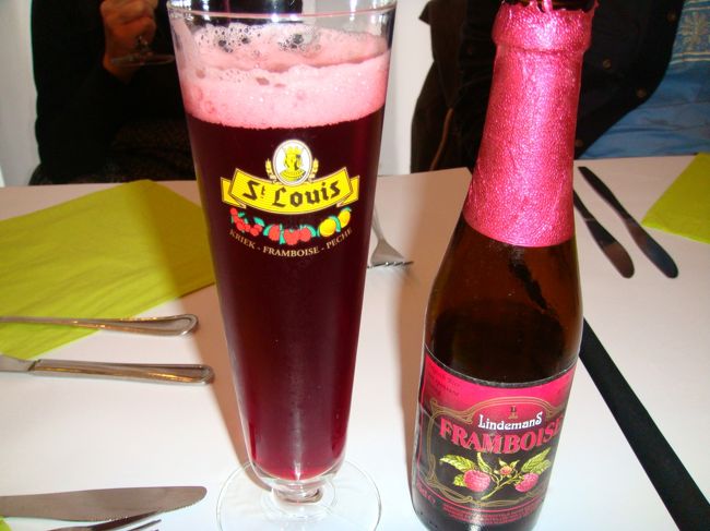 アントワープでディナー<br />･木苺ビール<br />