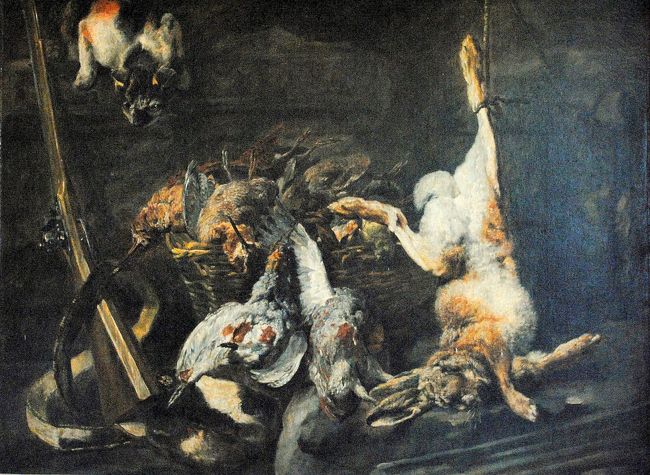 　ヤン・フェイト「狩の獲物と狩猟道具を見つける猫」