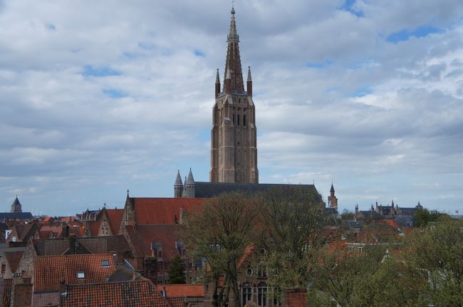 ビール醸造所(De Halve Maan)の屋上から<br />聖母教会(南側)