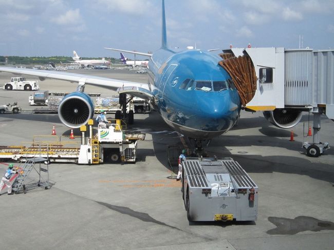 成田行きの高速バスは定刻に成田に着き、丁<br />度ハノイ行きの、VN便のチェックインが始まり<br />ました。