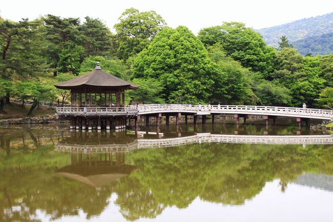 あまりきれいな水面ではないですが、池に映える浮見堂はそれなりに絵になります。