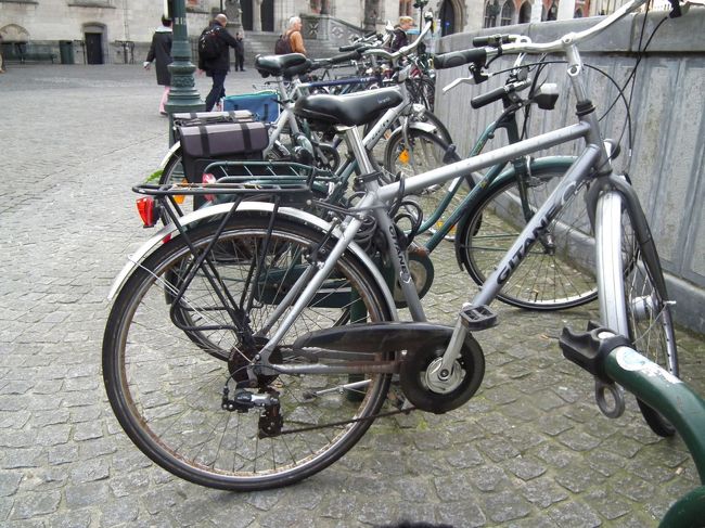 　やっぱり欧州でも「GIANT」か、と思ったらよく見るとこれは「GITANE」でしたね。何しろ自転車は根気よく使っていきます。日本の人はものを大事にしなさ過ぎ。<br /><br />　こちらで見ていると、「ここまで使うか？！」とあっけにとられるほどの自転車が並んでいるだけじゃなくて、ノミの市では中古自転車が販売されているんです。その上、鍵代わりのチェーンのごっついこと。その重みで自転車が倒れちゃうんじゃないかと心配。