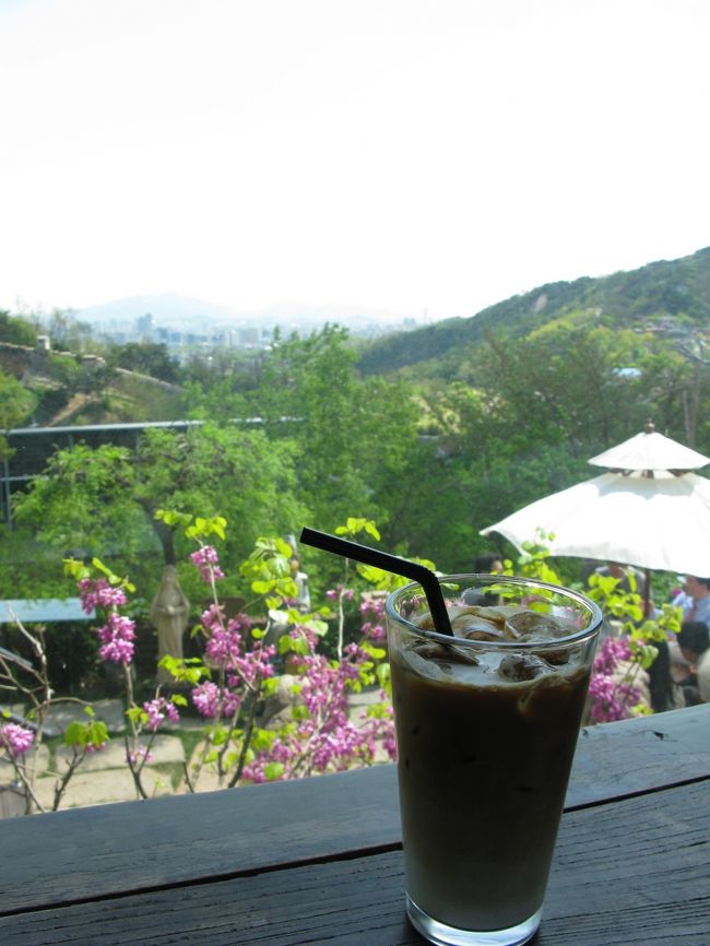 緑も多く、カフェラテもうまい！<br />韓国価格に慣れたせいか、<br />8,000ウォンが若干高いと思ってしまいました。。。