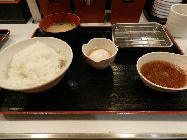 まずは定食のご飯・味噌汁と天つゆが来ました。