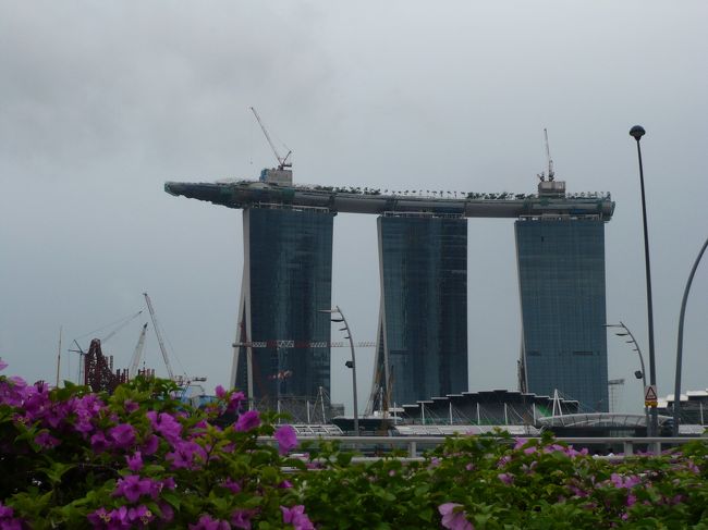 なんだあれ？って写真に撮っていました。<br />工事中のマリ−ナベイサンズ!!!<br />