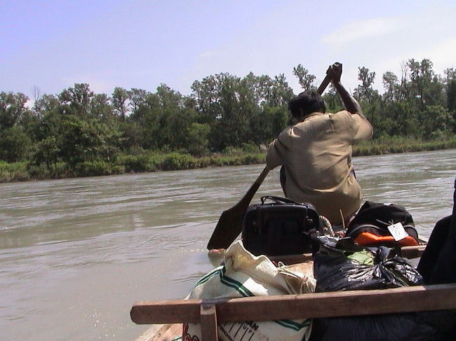 更に、川を渡ると、<br />我々が滞在するアイランド・ジャングル・リゾートがある。<br /><br />ここは国立公園の中にあるホテルで、<br />ナラヤニ川の中州にある。<br /><br />ホテル施設以外は、ジャングルしかない。
