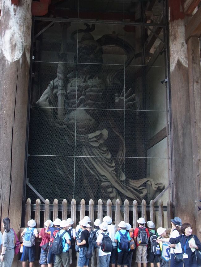 小学生の一団と比較する大きさがよくわかります。